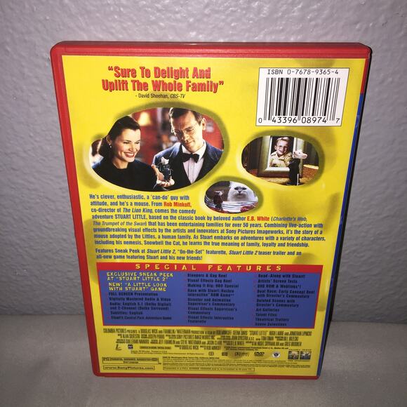 Dvd Used Stuart Little Deluxe Edition Columbia MIchael J. Fox Disc Near Perfect - Picture 2 of 3